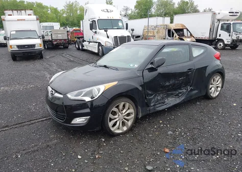 2012 Hyundai Veloster Base W/Red/Black из США, поврежденный, VIN KMHTC6AD0CU080630